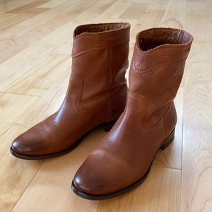 Frye Cognac Cara Roper Short Boots - sz 9.5